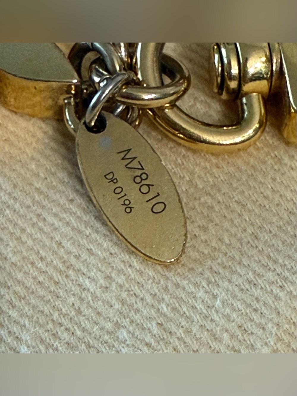 Louis Vuitton Gold-Tone Monogram Flower Key Chain or Bag Charm - Picture 2 of 3